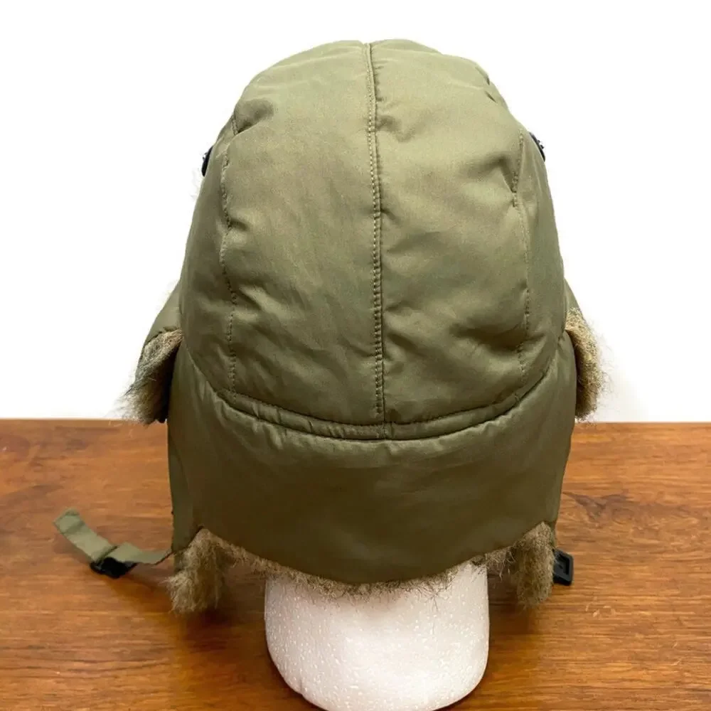 GAP Quilt Lined Tan Trapper Hat Faux Fur Accent Ear‎ Flaps Fudd Cap Unisex S / M